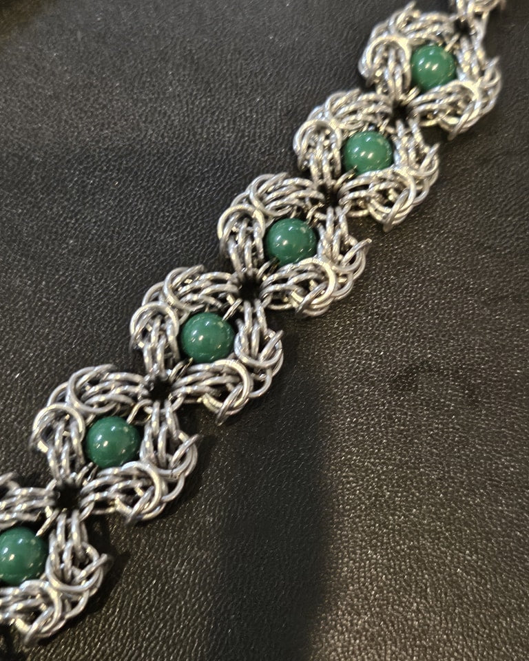 Asymmetrical Tryzantine Romanov Pearl Necklace