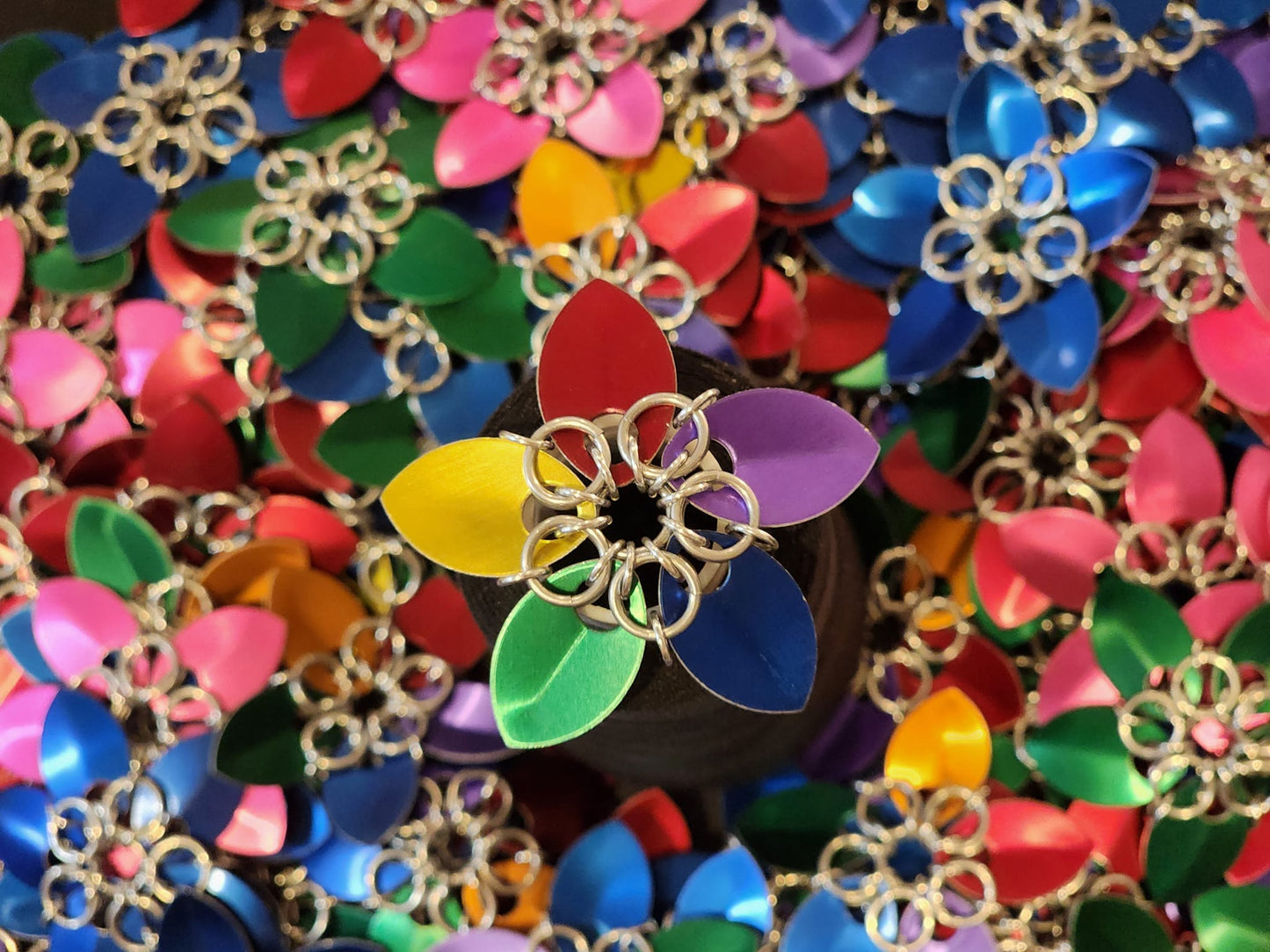 Scale Flower Hair Clips