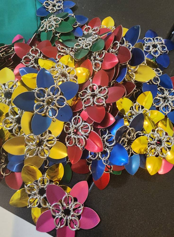 Scale Flower Hair Clips