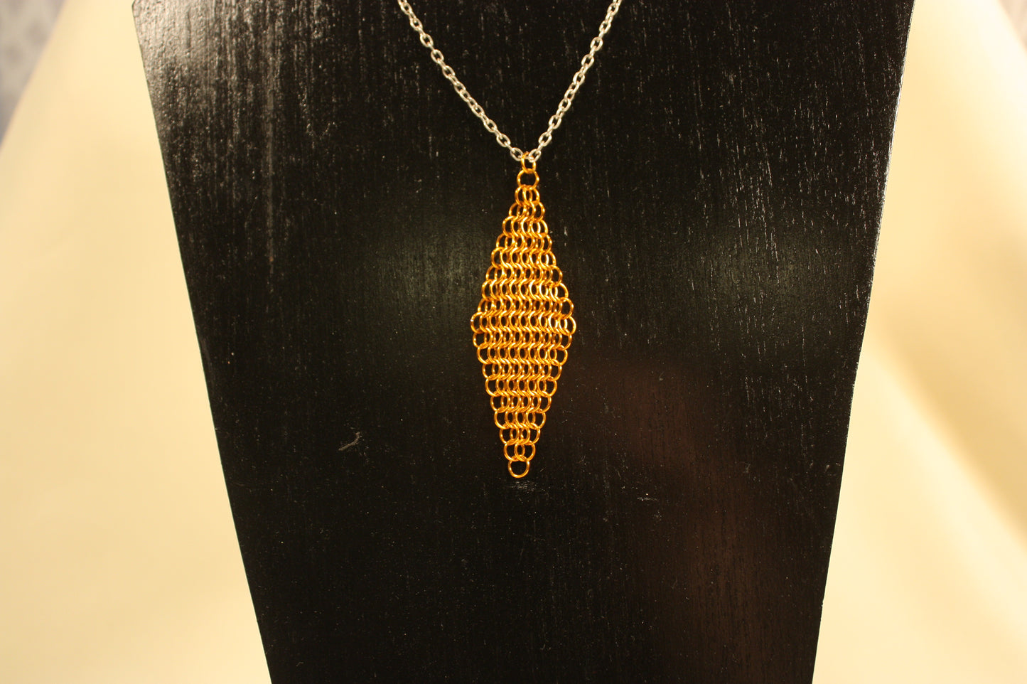 Diamond Polygon Chainmaille Pendant, Chainmail Diamond, European Diamond