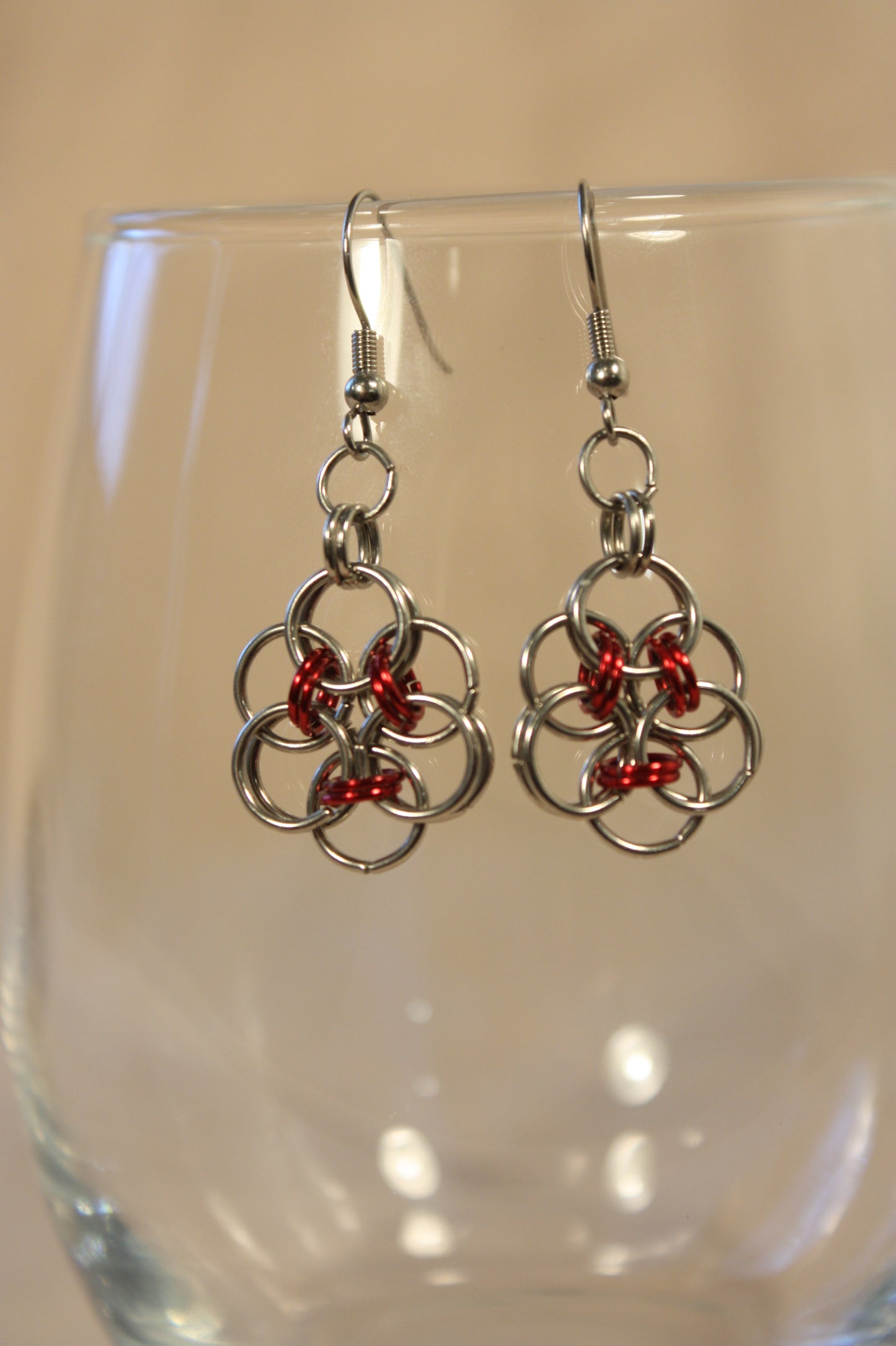 Wreath Dangle Chainmaille Earrings