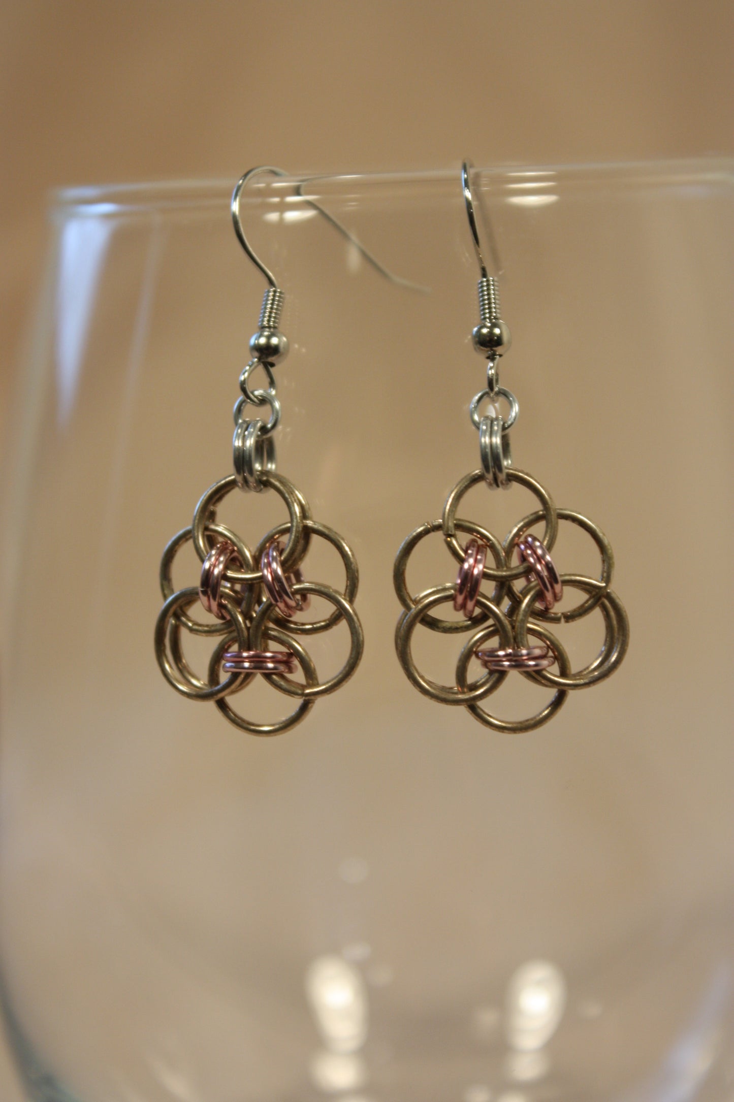 Wreath Dangle Chainmaille Earrings
