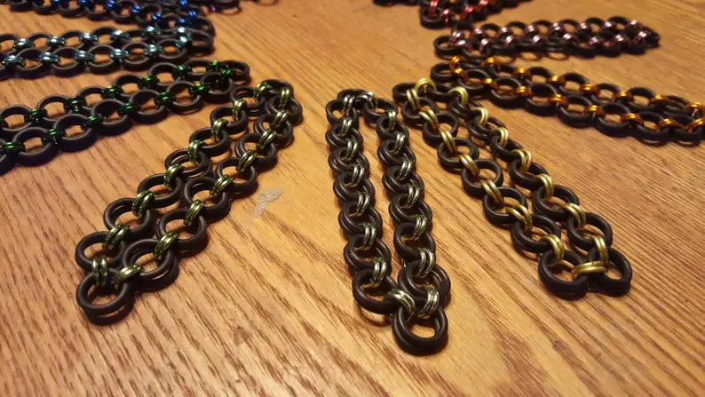 Stretch Chainmaille Bracelet, Chain Link Bracelet, Chainmail Bracelet Stackable Bracelet
