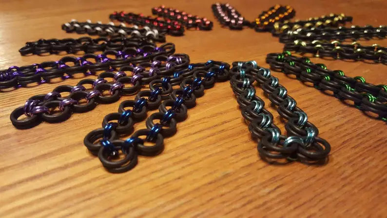 Stretch Chainmaille Bracelet, Chain Link Bracelet, Chainmail Bracelet Stackable Bracelet