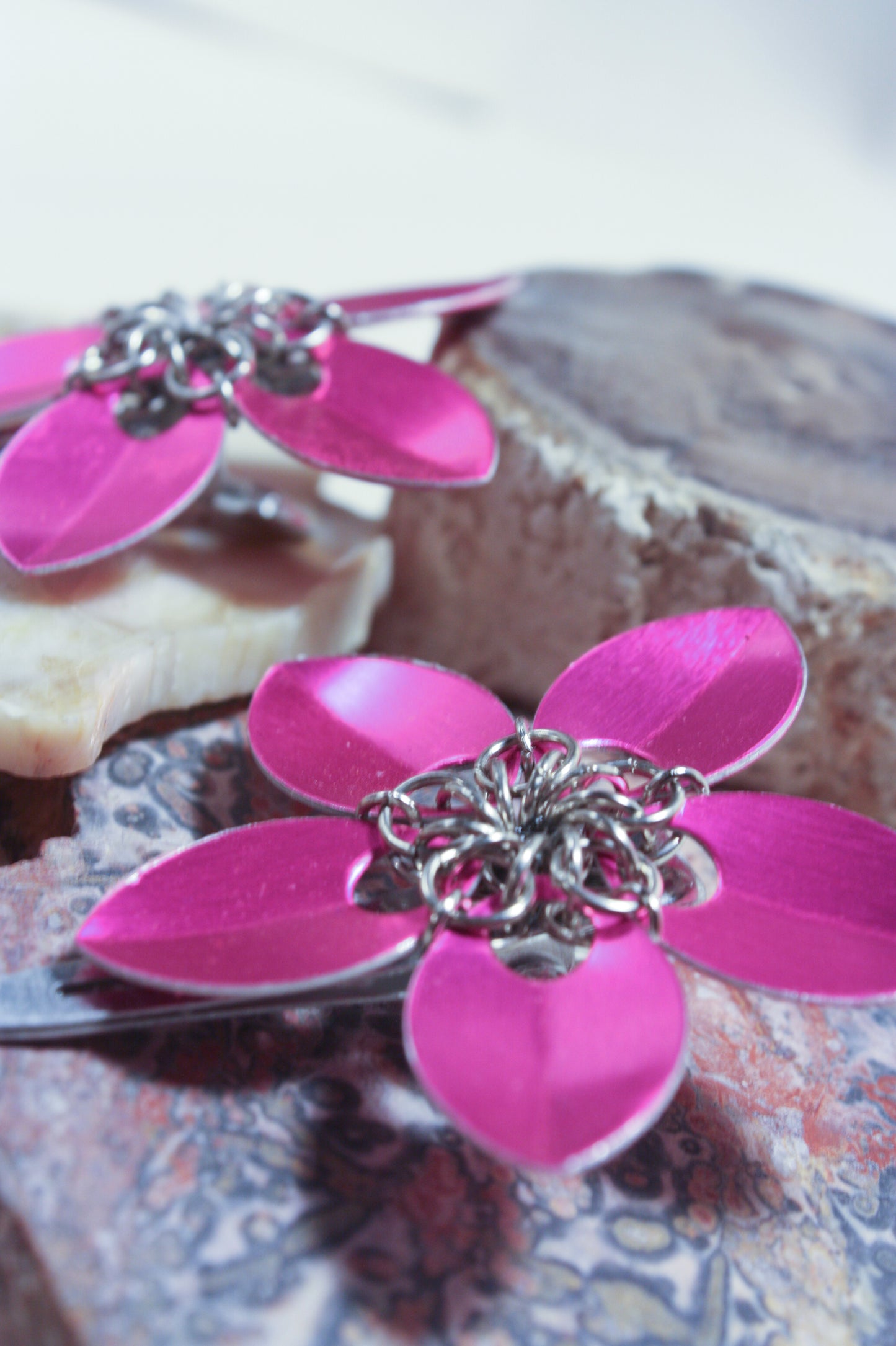 Scale Flower Hair Clips