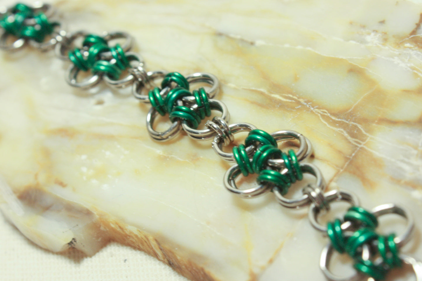 Japanese Diamond Chainmaille Bracelet