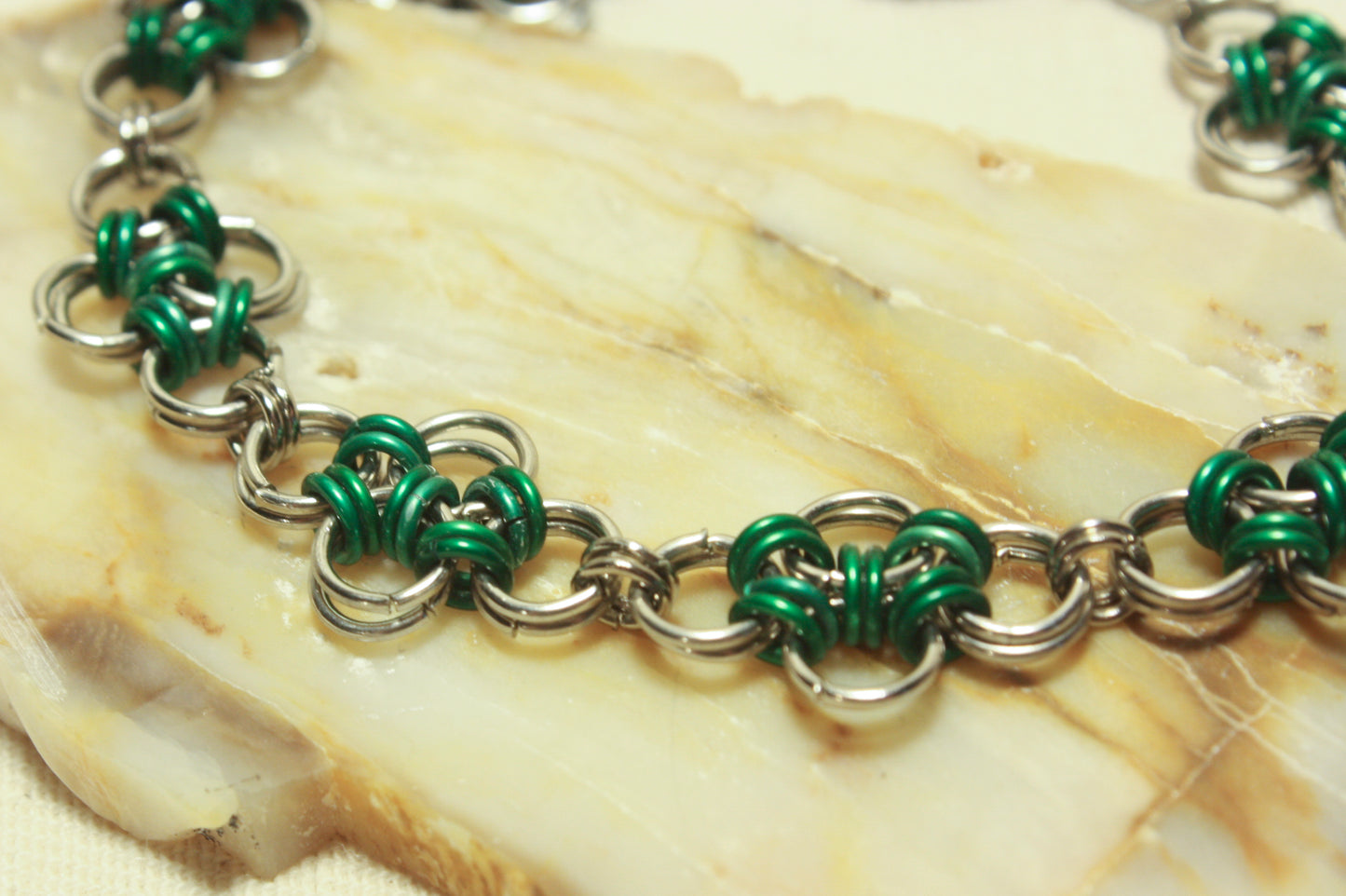 Japanese Diamond Chainmaille Bracelet