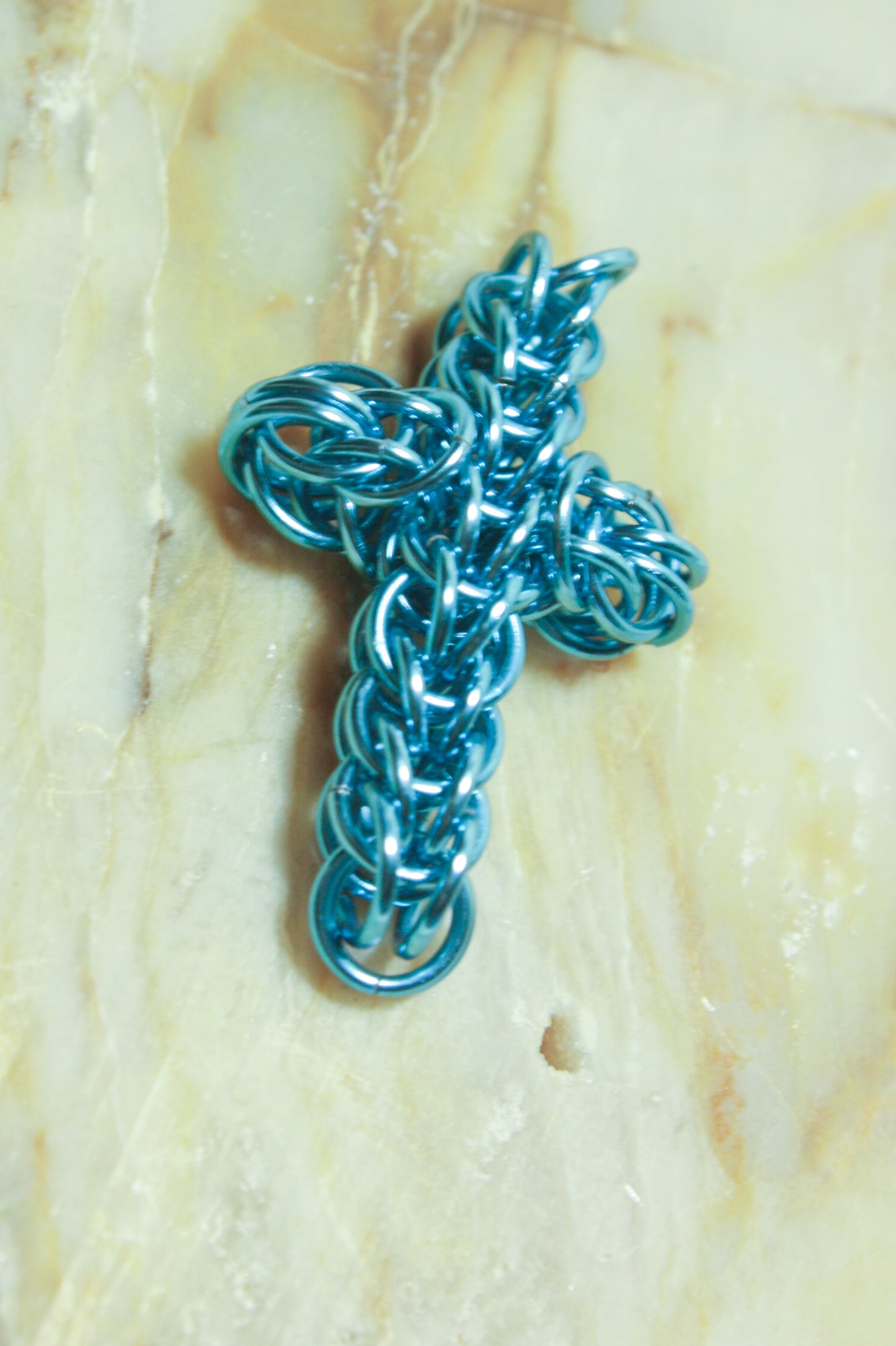 Chainmaille Cross Pendant