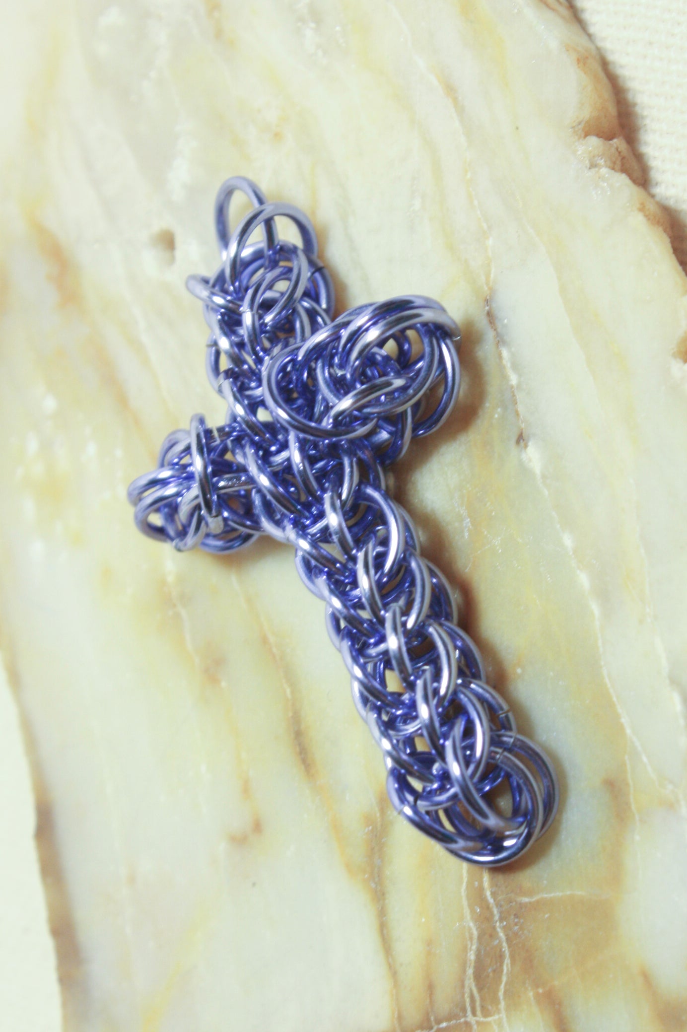 Chainmaille Cross Pendant