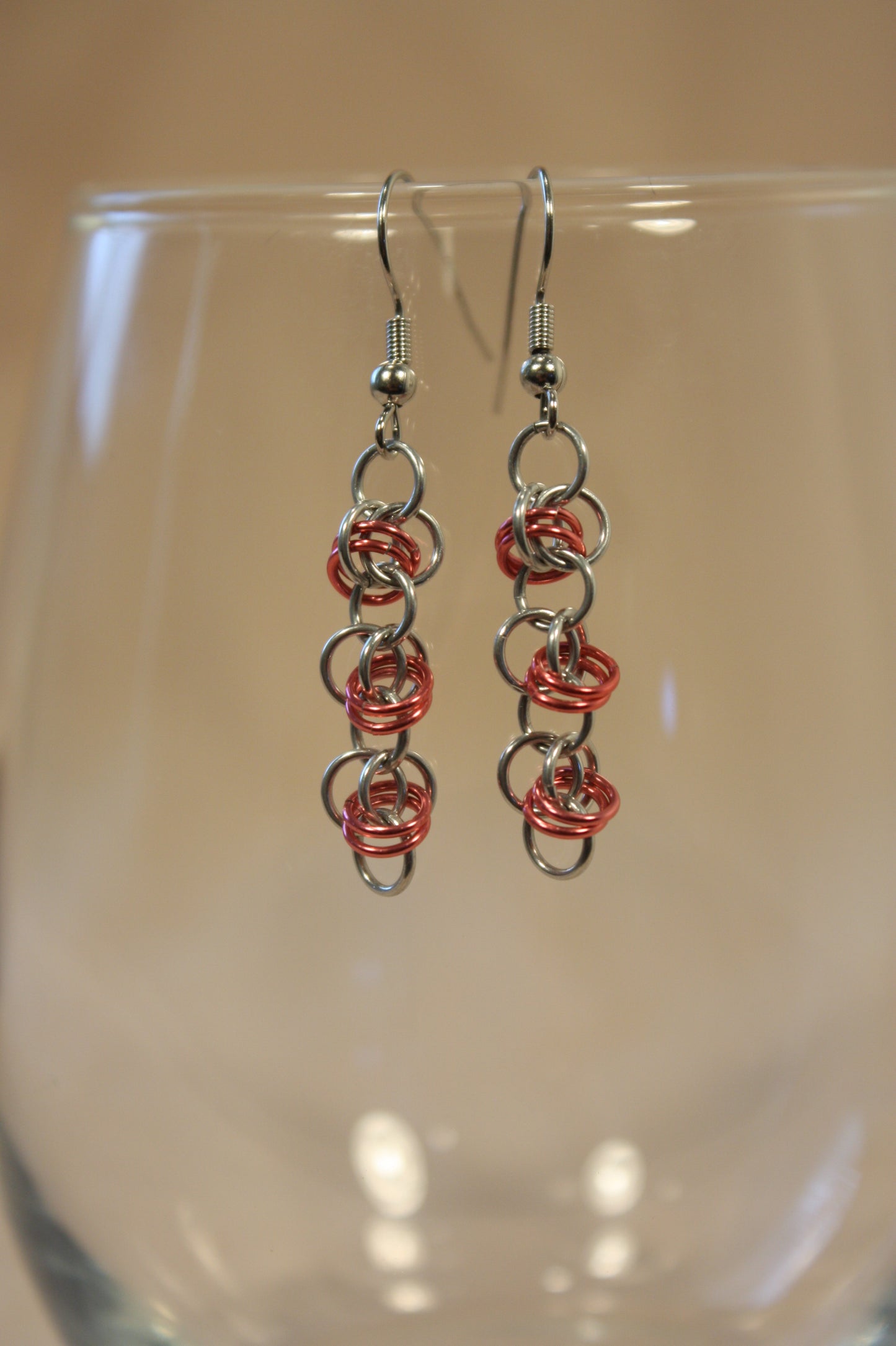 Barrel Chain Chainmaille Earrings