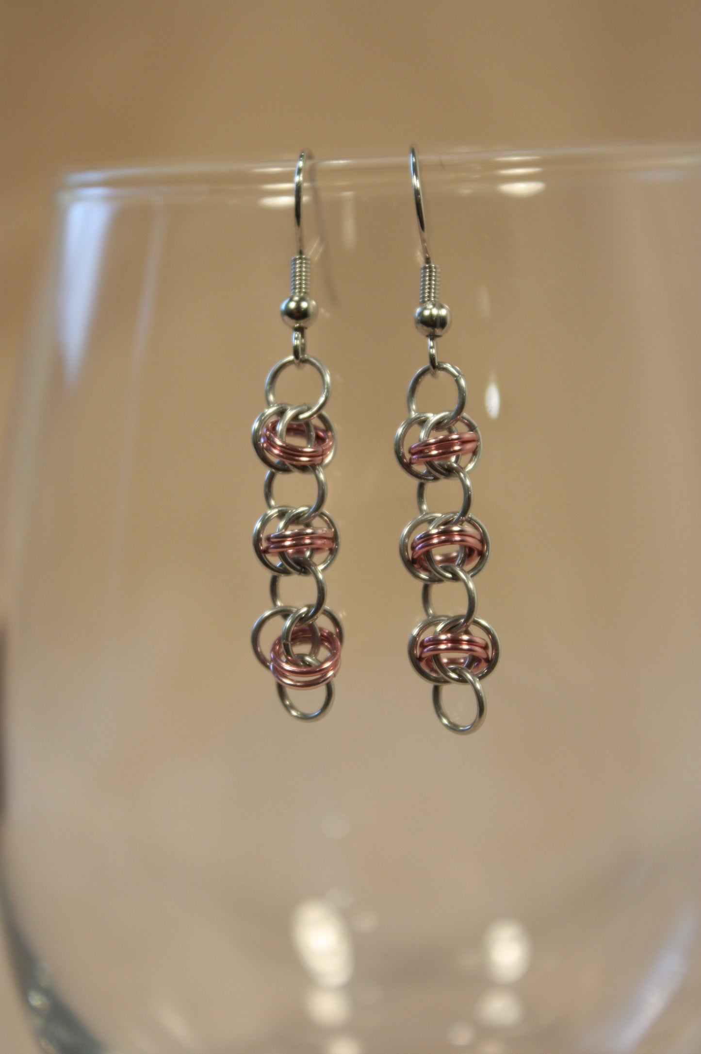Barrel Chain Chainmaille Earrings