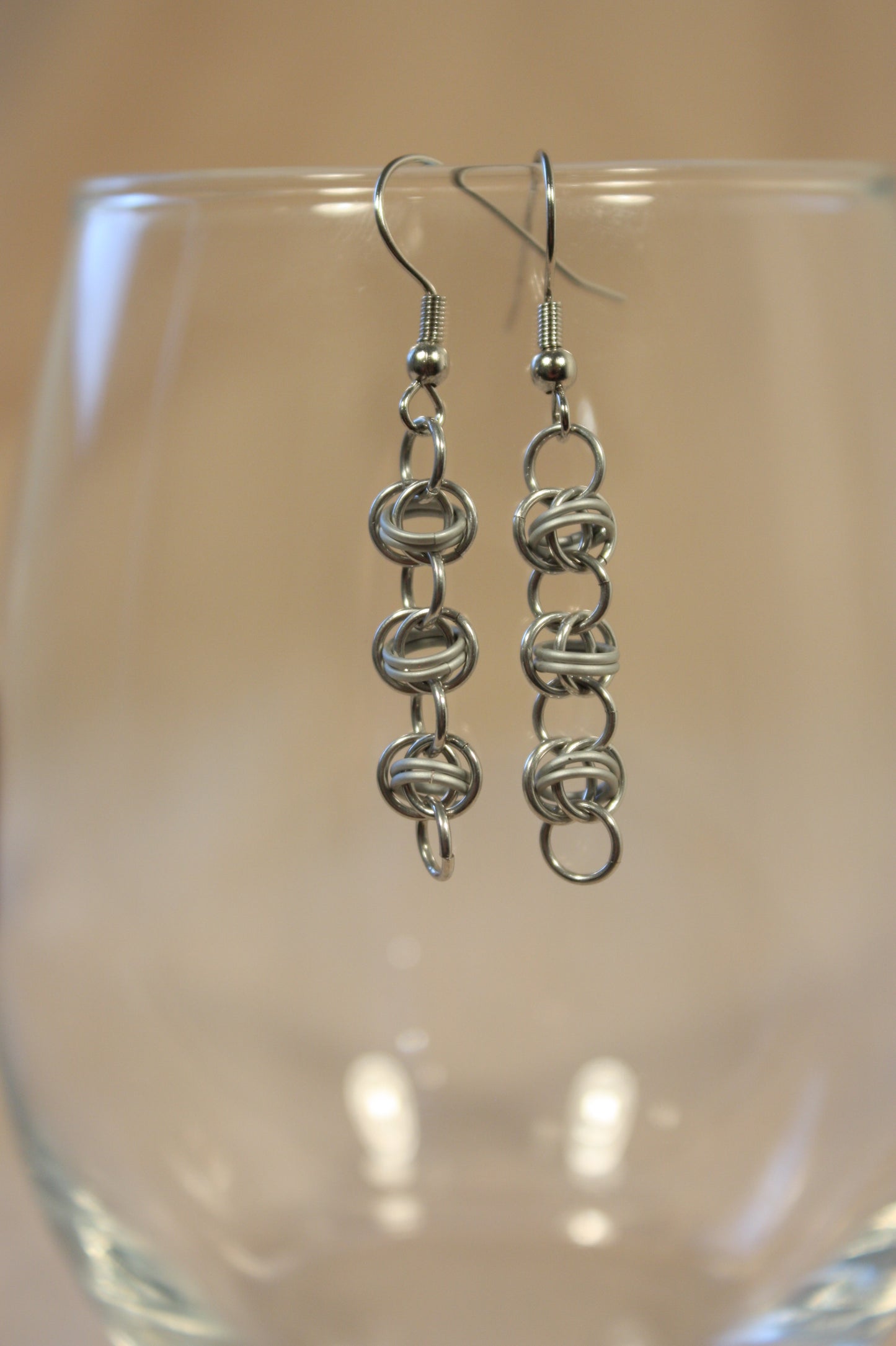 Barrel Chain Chainmaille Earrings