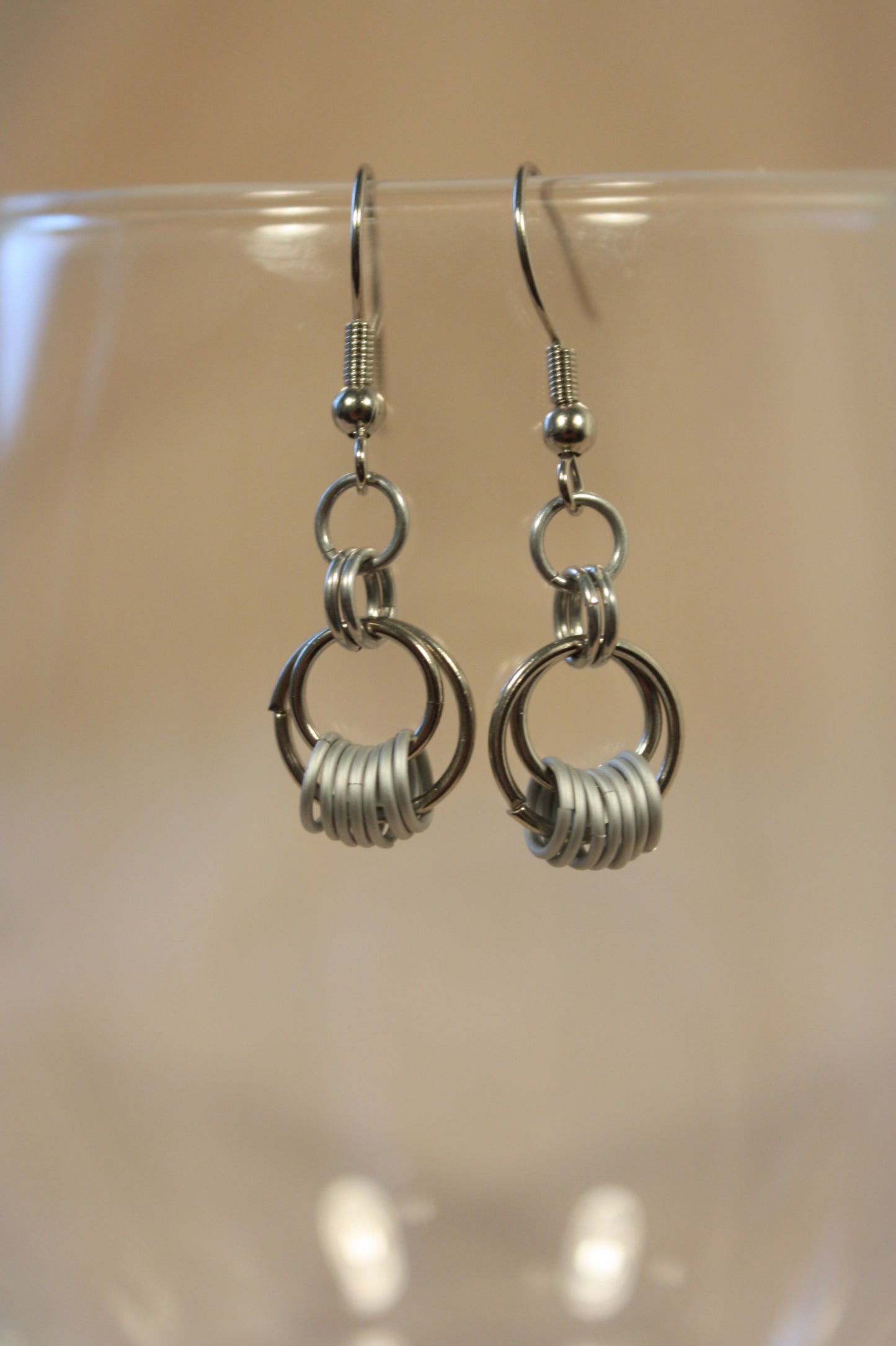 Open Circle Drop Earrings