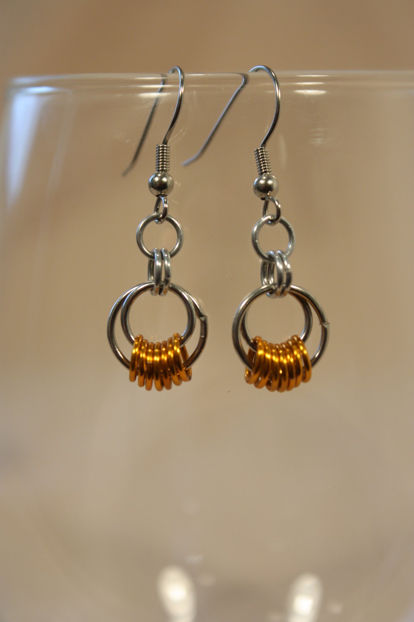 Open Circle Drop Earrings