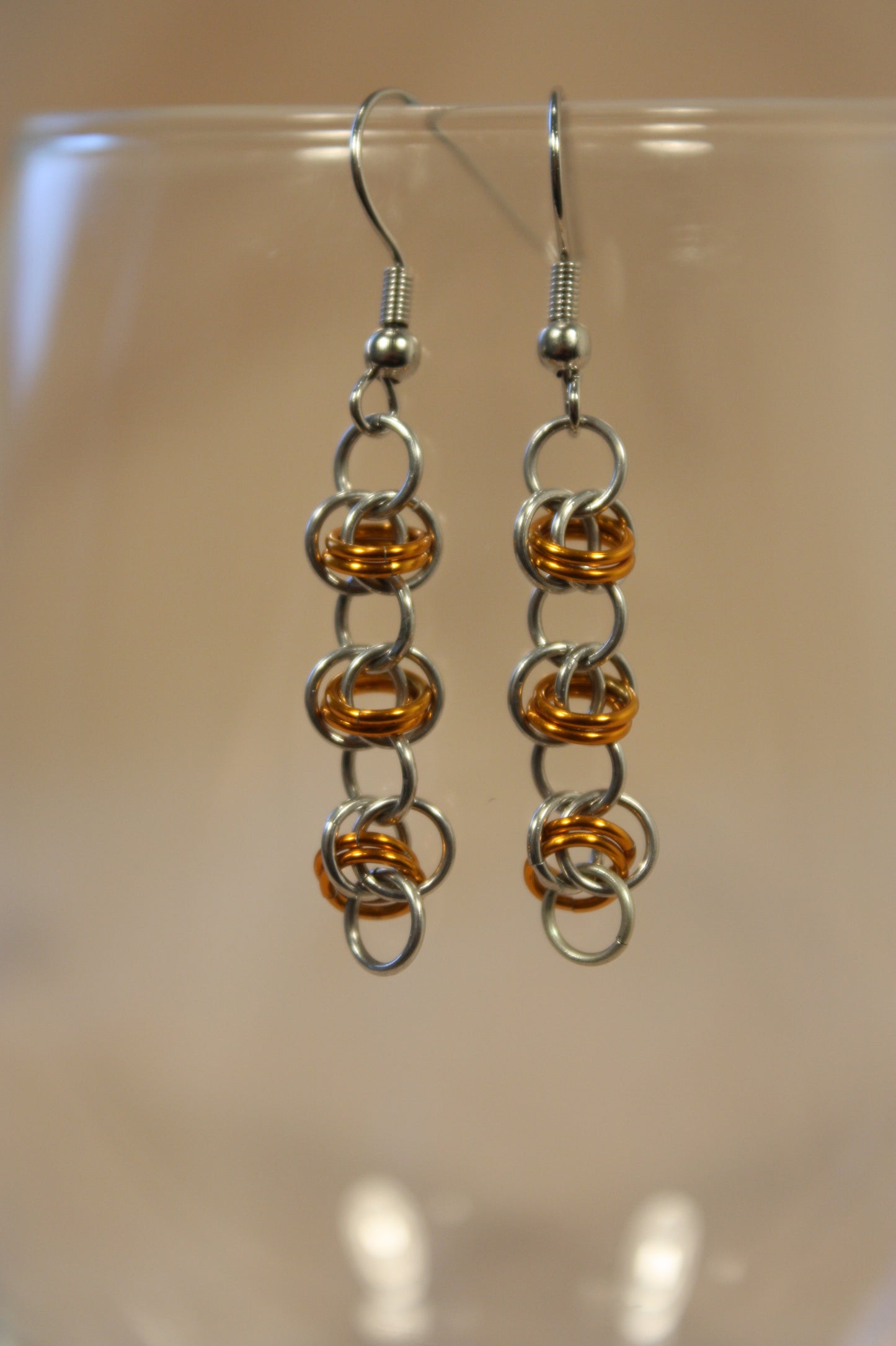 Barrel Chain Chainmaille Earrings