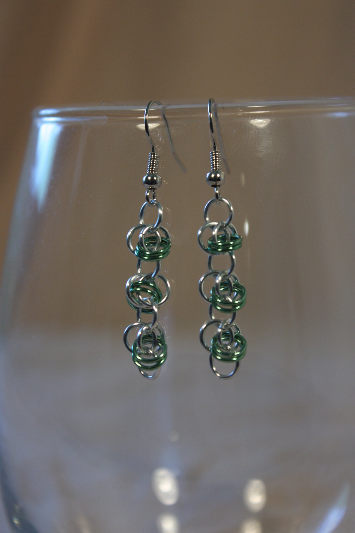 Barrel Chain Chainmaille Earrings