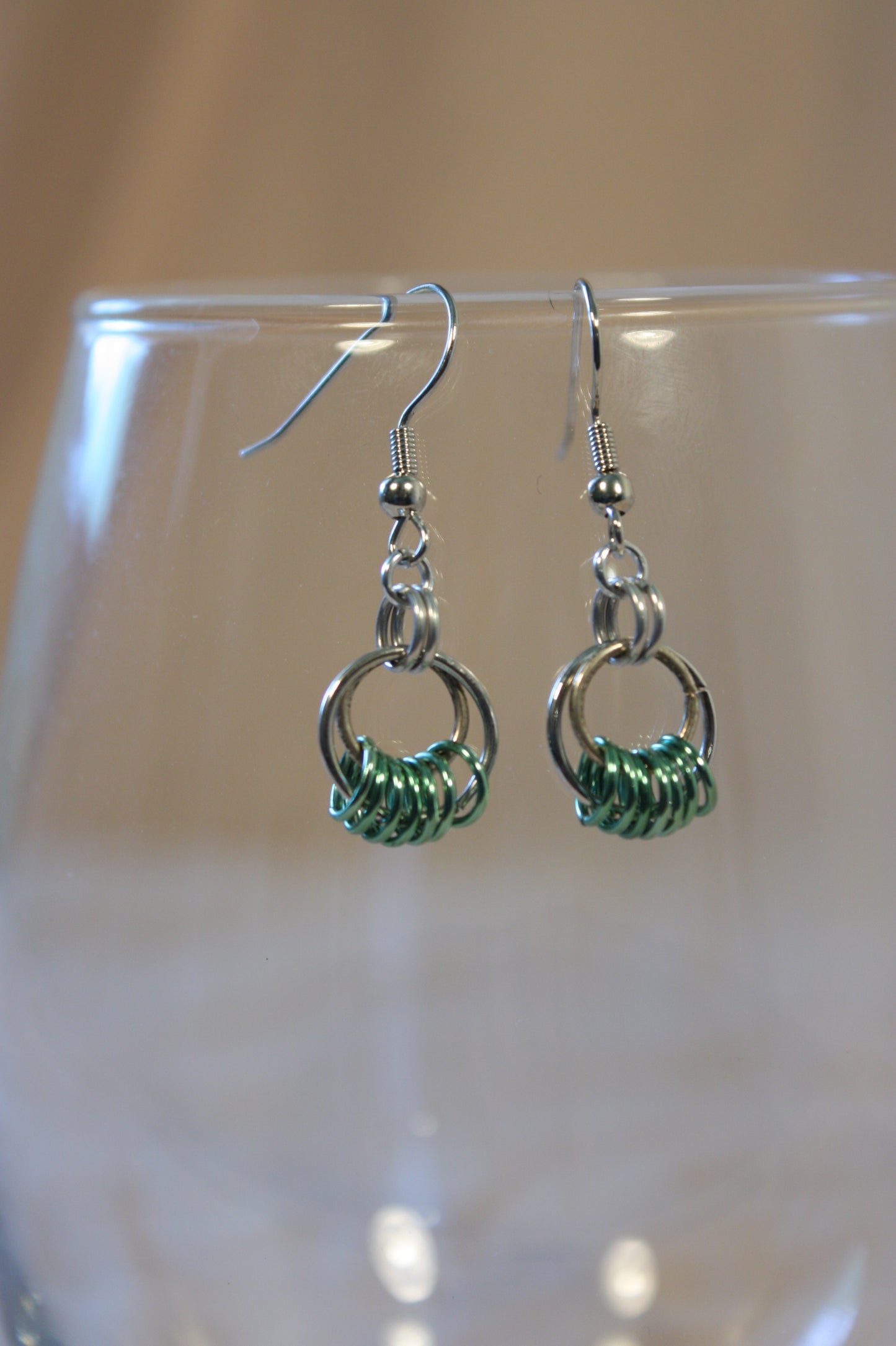 Open Circle Drop Earrings