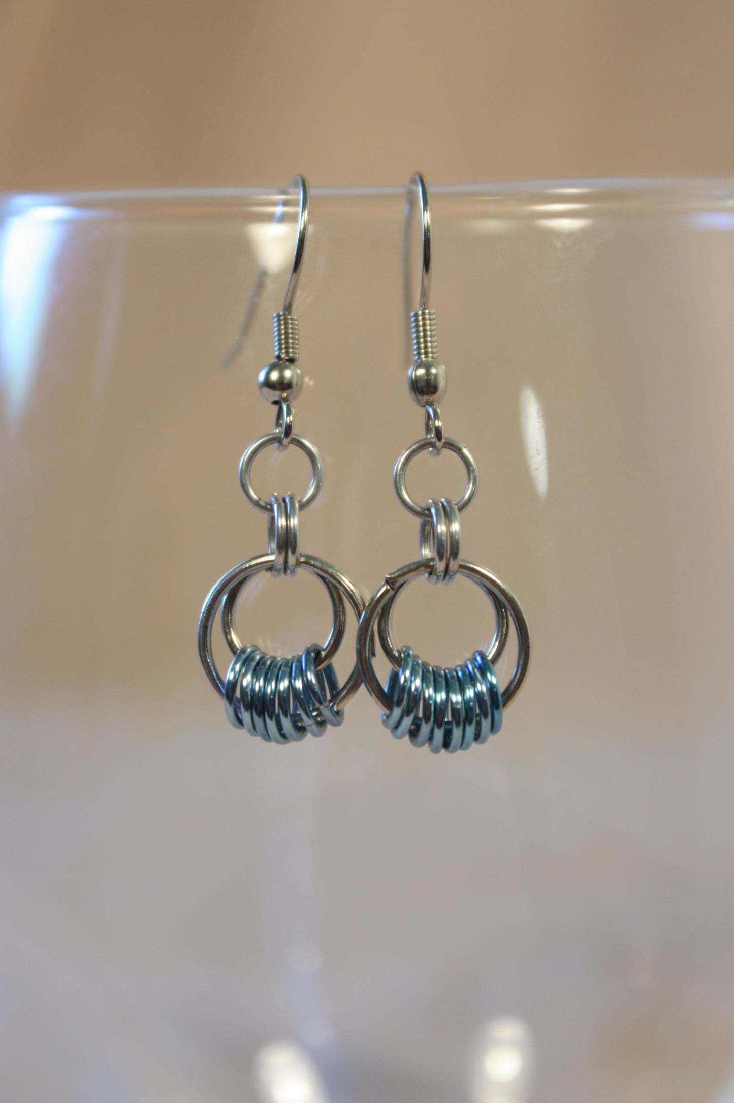 Open Circle Drop Earrings
