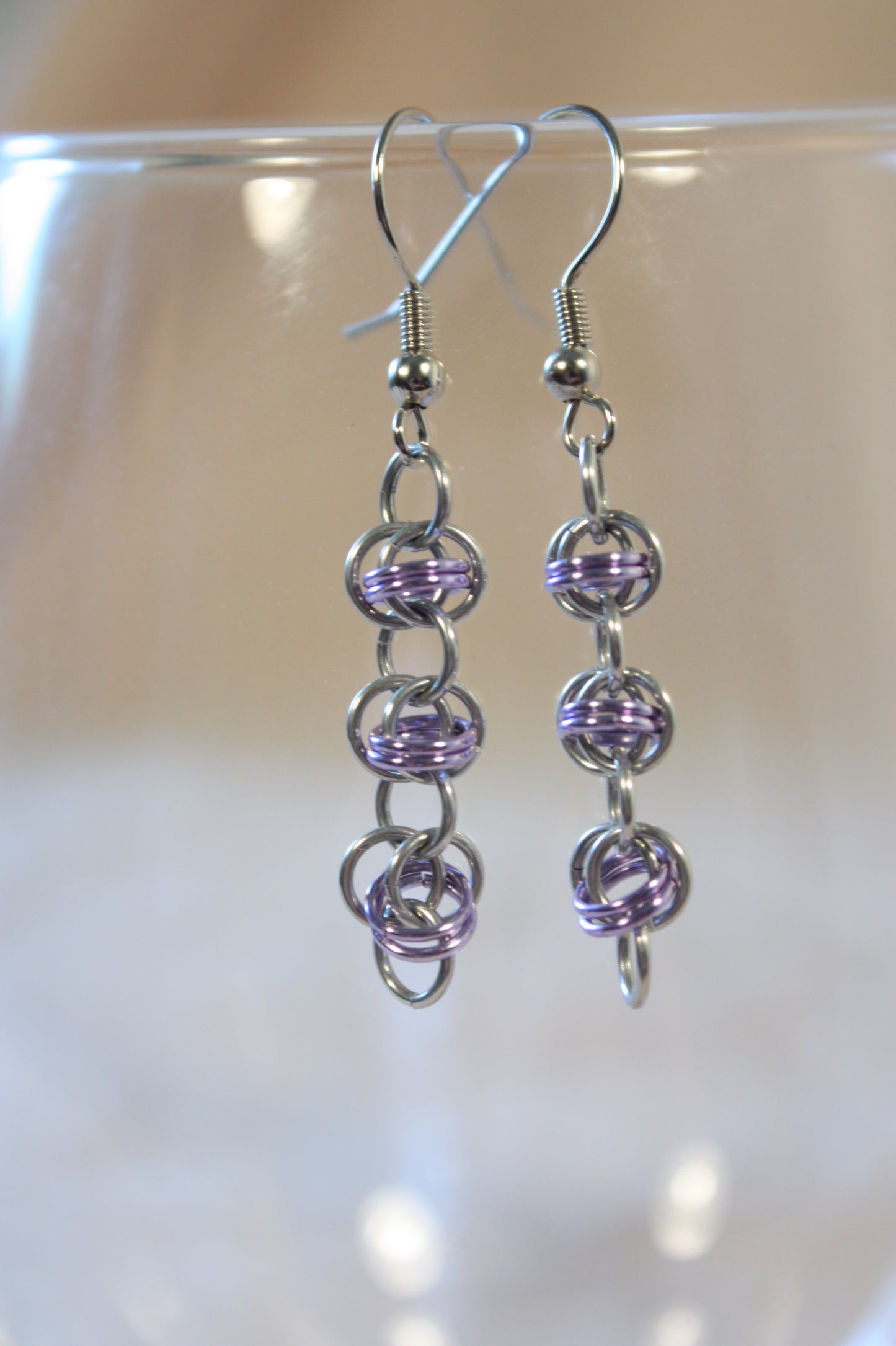 Barrel Chain Chainmaille Earrings