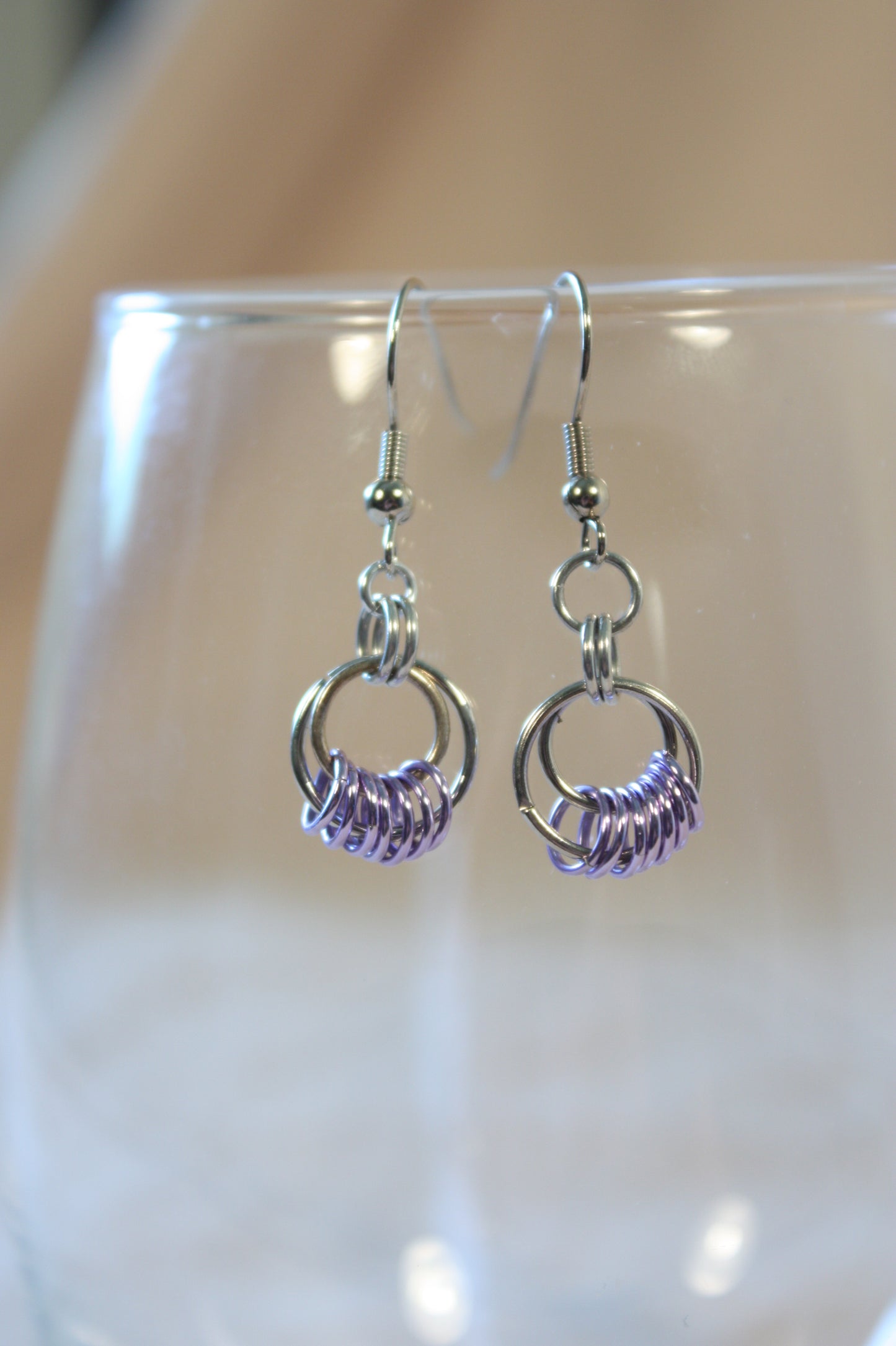Open Circle Drop Earrings