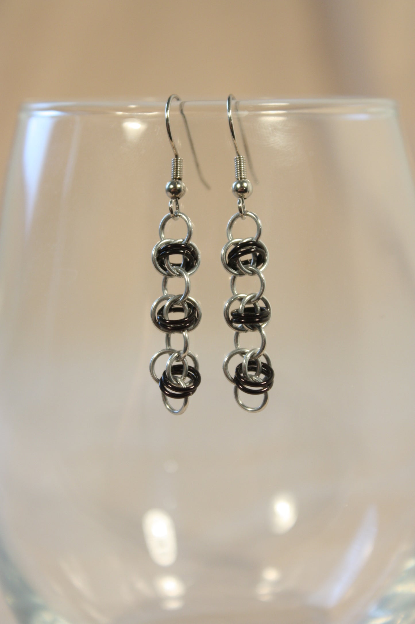 Barrel Chain Chainmaille Earrings