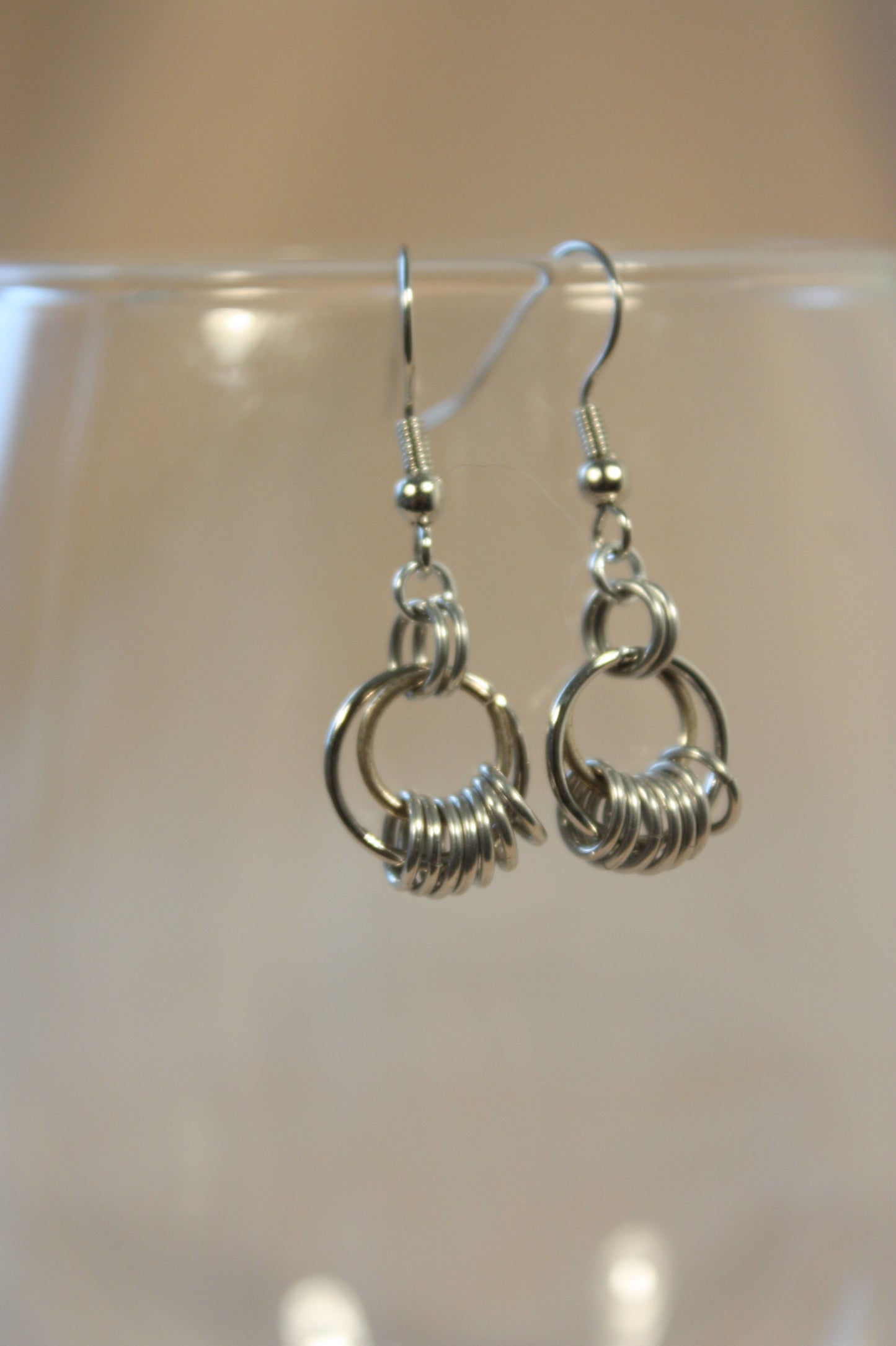 Open Circle Drop Earrings