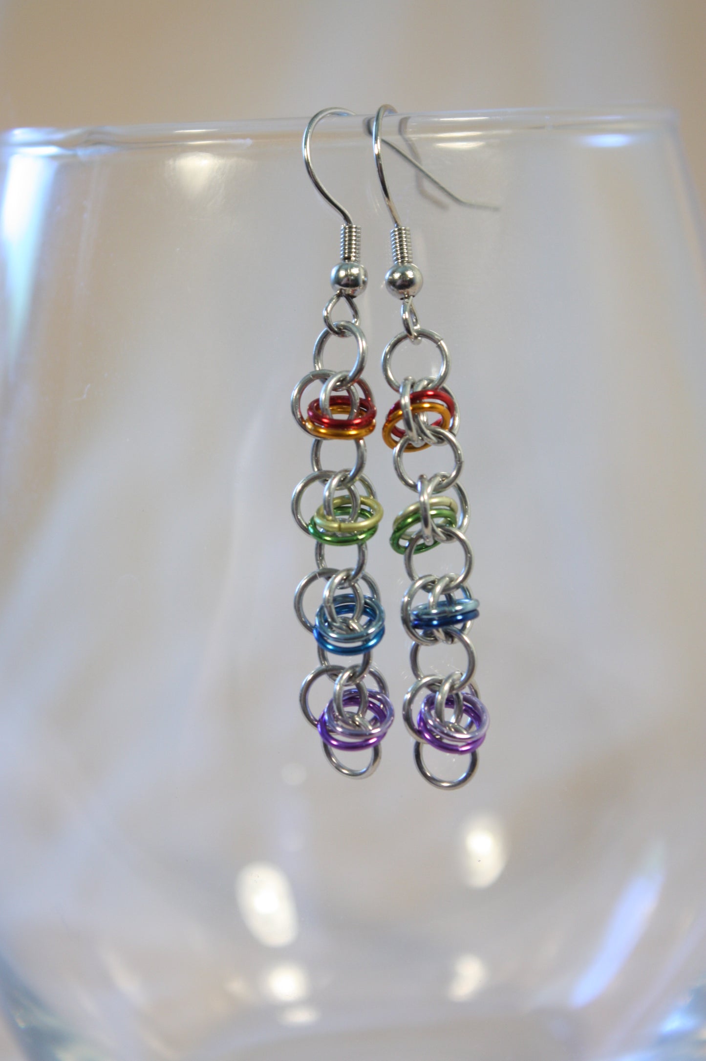 Barrel Chain Chainmaille Earrings