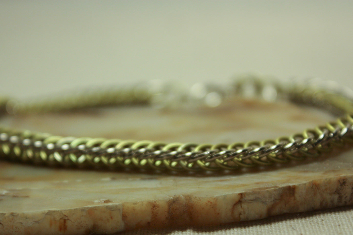 Half Persian Chainmaille Bracelet, Chainmail Bracelet