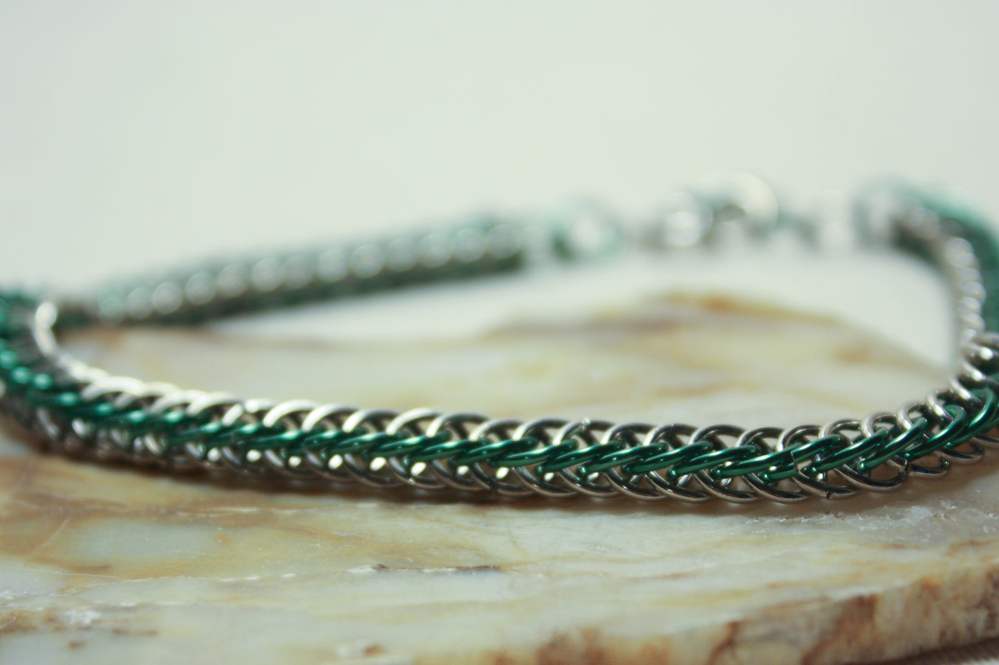 Half Persian Chainmaille Bracelet, Chainmail Bracelet