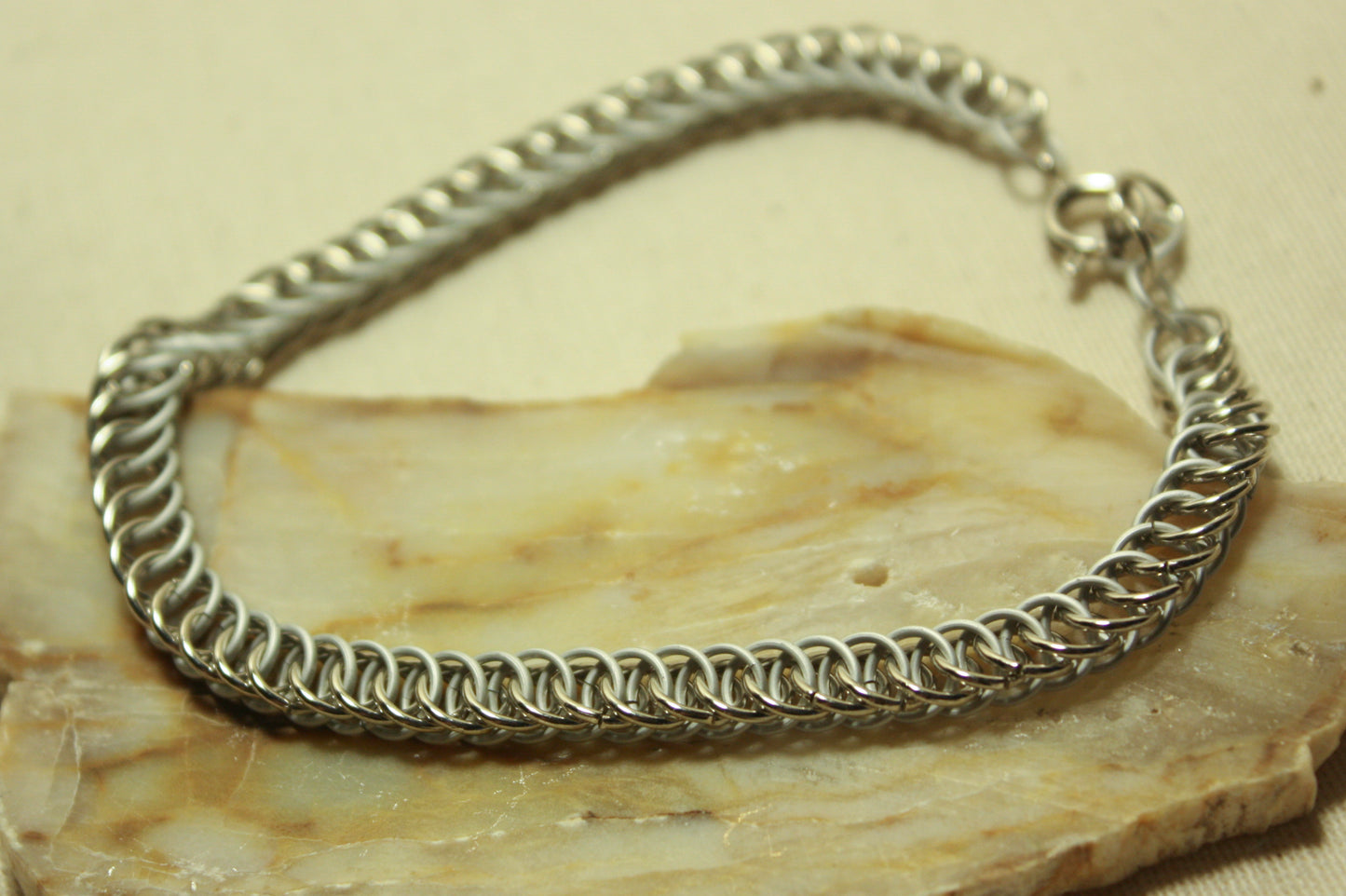 Half Persian Chainmaille Bracelet, Chainmail Bracelet