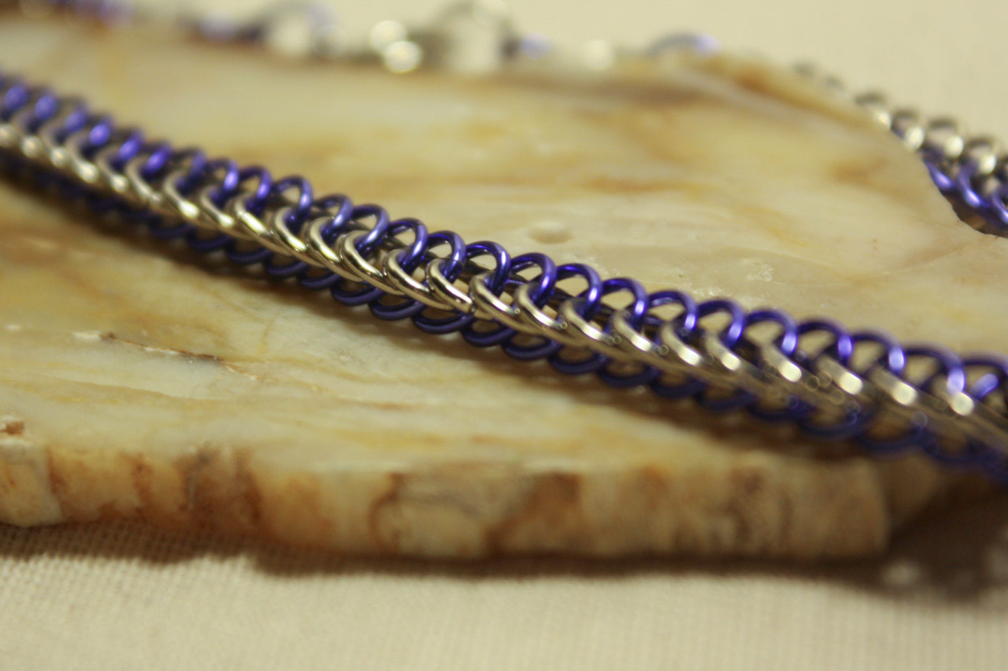 Half Persian Chainmaille Bracelet, Chainmail Bracelet