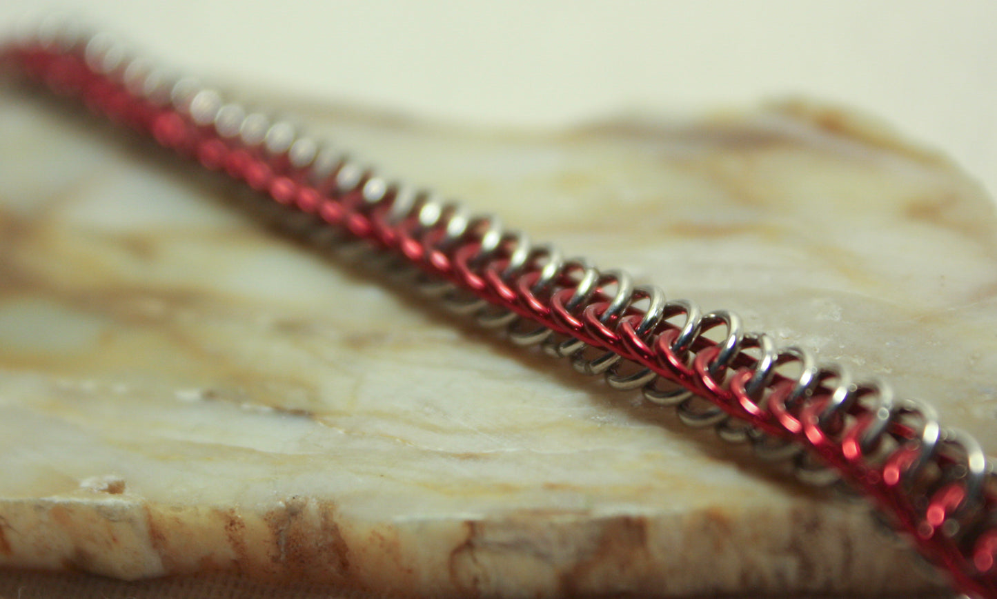 Half Persian Chainmaille Bracelet, Chainmail Bracelet