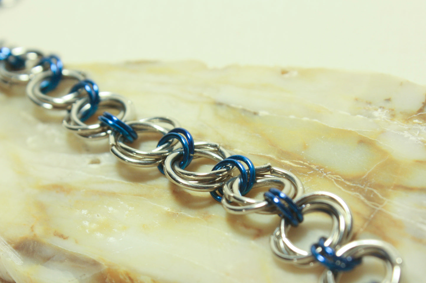 Love Knot Rosette Bracelet, Valentine Chainmaille Bracelet